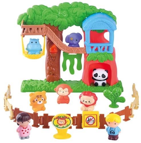 PLAY 20 Stücke Zoo Spielzeug Set, Tiere Spielzeug Tierfiguren Set mit Figuren, Baumhaus, Realistischen Lichtern und Geräuschen, Tierspielzeug Set für Kinder ab 1-3 | Geschenkidee für Jungen & Mädchen PLAY 20 Stücke Zoo Spielzeug Set, Tiere Spielzeug Tierfiguren Set mit Figuren, Baumhaus, Realistischen Lichtern und Geräuschen, Tierspielzeug Set für Kinder ab 1-3 | Geschenkidee für Jungen & Mädchen von PLAY