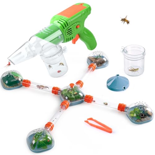 PLAY Insekten Kinder Forschenset, Entdecker Set, Mit Insektenfänger, Insektenlebensraumröhre, Beobachtungsbecher und Pinzetten, Adventurer Set Geschenke für 3 4 5 6 7 8+ Kinder von PLAY