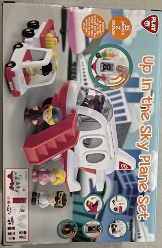 PLAY Reise Flugzeug Spielzeug Set, Kinder Flugzeug Spielzeug mit Gepäckwagen, Charakterpuppen, Realistische Geräusche & Lichter, Airplane Toy Set für Kinder Jungen Mädchen Geschenke Geburtstag (Rot) PLAY Reise Flugzeug Spielzeug Set, Kinder Flugzeug Spielzeug mit Gepäckwagen, Charakterpuppen, Realistische Geräusche & Lichter, Airplane Toy Set für Kinder Jungen Mädchen Geschenke Geburtstag (Rot) von PLAY