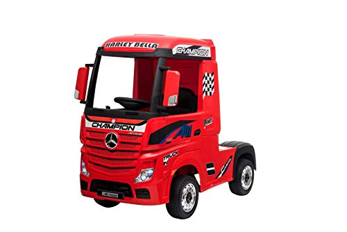 Elektro-LKW Mercedes Benz 35 W für Kinder mit Fernbedienung für Eltern – Rot von PLAY4FUN