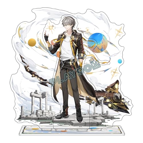 PLAYDOM Honkai Star Rail Trailblazer Stelle/Caelus Castorice Sunday Herta Acryl Stand Figur Stand Charakter Dekorationen (Caelus) von PLAYDOM