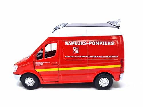 PLAYJOCS GT-8155 FURGON SAPEURS- POMPIERS Metallauto, Spielzeug für Kinder und Sammler. von PLAYJOCS
