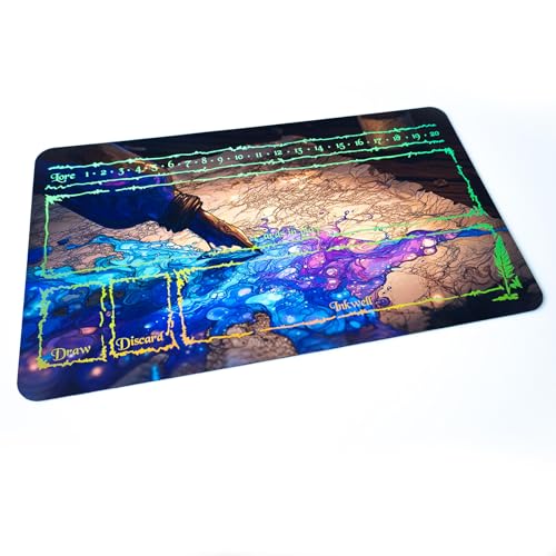 Magic Quill – Gummimatte kompatibel mit Lorcana TCG 61 x 35 cm mit holografischer Folienbeschichtung von PLAYMATS
