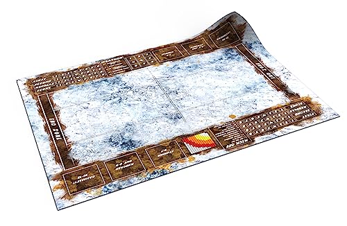 PLAYMATS BB001 Blood Bowl Battlemat, Rubber mat, Ice, 39" x 34" / 101 cm x 86 cm von PLAYMATS