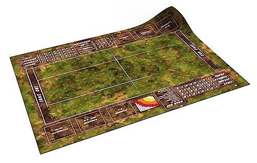 PLAYMATS BB004 Blood Bowl Battlemat, Rubber mat, Grassland, 39" x 34" / 101 cm x 86 cm von PLAYMATS