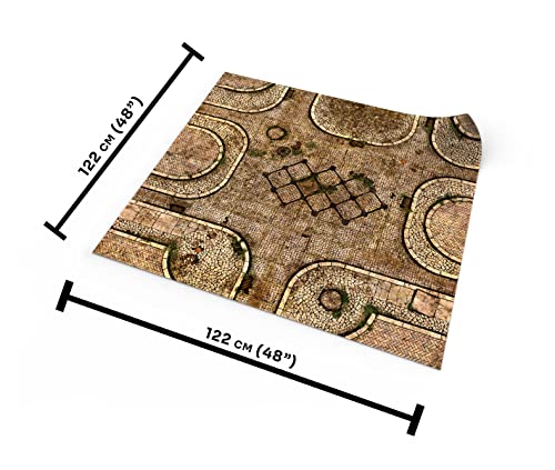 PLAYMATS C049-R-wmh Warmachine & Hordes Battlemat, Rubber mat, Gates of Menoth, 48" x 48" / 122 cm x 122 cm von PLAYMATS
