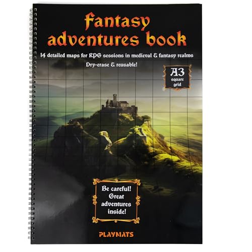 A3 Fantasy/Mittelalter Trockenlöschbuch für RPG-Spiele, Warhammer, Neuroshima - sechseckiges Raster A3 Fantasy/Mittelalter Trockenlöschbuch für RPG-Spiele, Warhammer, Neuroshima - sechseckiges Raster von PLAYMATS