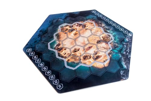 Neuroshima Hex - Gummibrettspielmatte mit markierten Spielfeldern 13" x11,5 / 33x29 cm von PLAYMATS