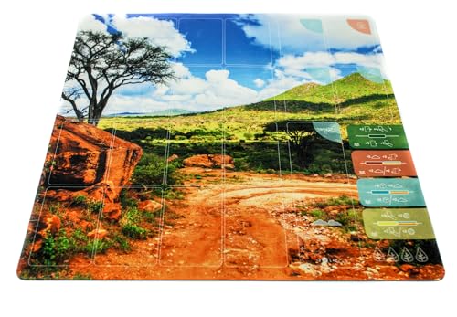 Erde - Spielbrett 38x38cm - Gummimatte für Brettspiel - Bergpfad von PLAYMATS