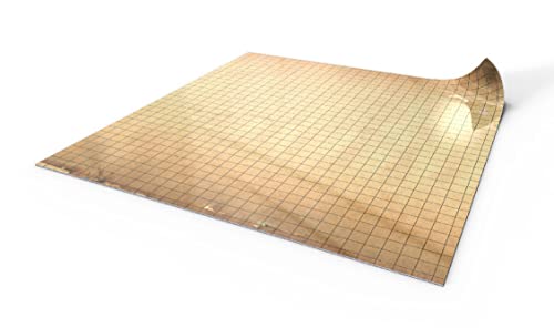 Trocken abwischbare Rollenspielmatte 80x80cm mit quadratischem Raster - trocken abwischbare Kampfmatte für Rollenspiele, Dungeons and Dragons (D&D), Pathfinder - Einfarbiges Papyrus von PLAYMATS