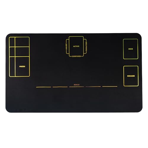 Pokemon TCG Schwarz Holo - Gummimatte für einen Spieler 61cm x 35,5 cm / 24" x 14" von PLAYMATS