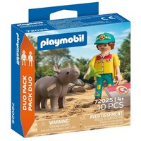 PLAYMOBIL 72025 DuoPack Tierpfleger mit Nashorn von PLAYMOBIL® DUOPACKS