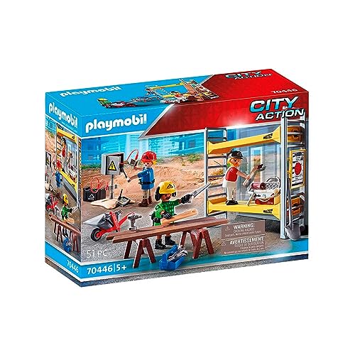 PLAYMOBIL City Action 70446 Construction Scaffold, with 2 platforms to be placed anywhere between the rungs of the scaffolding, Toy for Children Ages 5+ von PLAYMOBIL