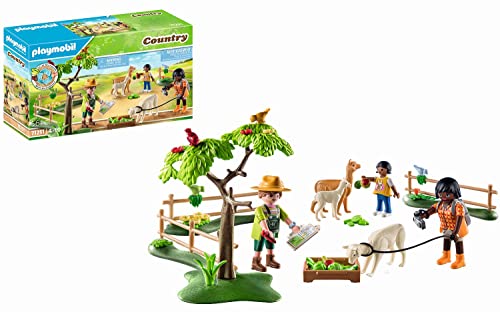 PLAYMOBIL Country 71251 Alpaka-Wanderung, Tiere für den Bio-Bauernhof, Nachhaltiges Spielzeug für Kinder ab 4 Jahren von PLAYMOBIL