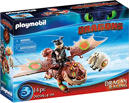 PLAYMOBIL DreamWorks Dragons 70729 Dragon Racing: Fischbein und Fleischklops, Ab 4 Jahren von PLAYMOBIL