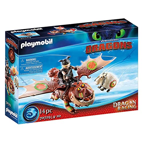 PLAYMOBIL DreamWorks Dragons 70729 Dragon Racing: Fischbein und Fleischklops, Ab 4 Jahren von PLAYMOBIL