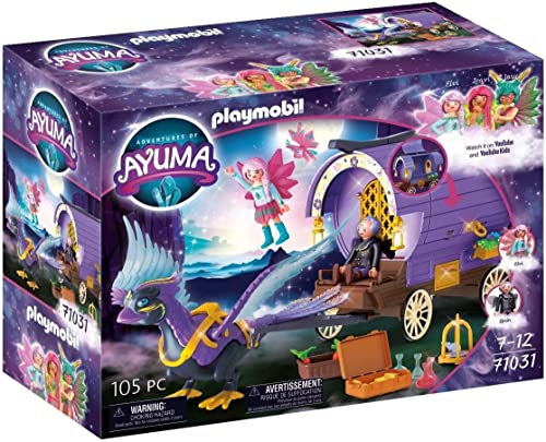 PLAYMOBIL Adventures of Ayuma 71031 Feen-Kutsche mit Phoenix, Inkl. Spielzeug-Feen mit beweglichen Feen-Flügeln, Fee-Spielzeug für Kinder ab 7 Jahren von PLAYMOBIL