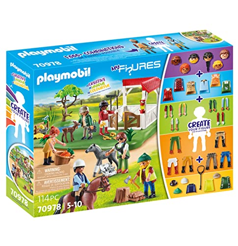 PLAYMOBIL My Figures 70978 Horse Ranch, 6 Spielfiguren mit über 1000 Kombinationsmöglichkeiten, Pferde-Spielzeug für Kinder ab 5 Jahren von PLAYMOBIL