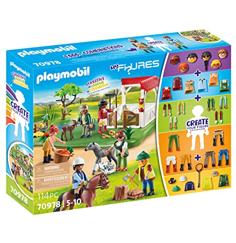 PLAYMOBIL My Figures 70978 Horse Ranch, 6 Spielfiguren mit über 1000 Kombinationsmöglichkeiten, Pferde-Spielzeug für Kinder ab 5 Jahren PLAYMOBIL My Figures 70978 Horse Ranch, 6 Spielfiguren mit über 1000 Kombinationsmöglichkeiten, Pferde-Spielzeug für Kinder ab 5 Jahren von PLAYMOBIL