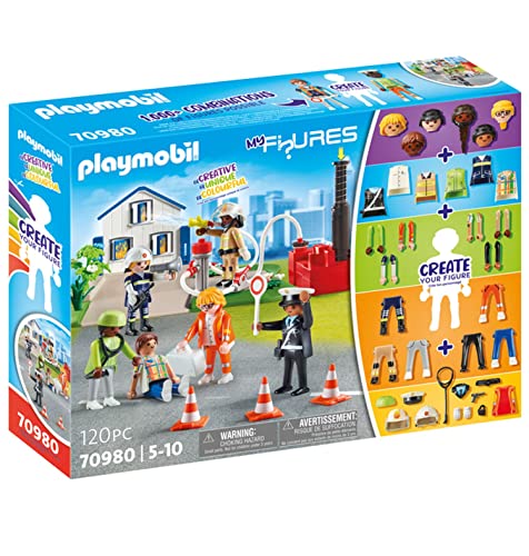 PLAYMOBIL My Figures 70980 Rescue Mission, 6 Spielfiguren mit über 1000 Kombinationsmöglichkeiten, Action-Spielzeug für Kinder ab 5 Jahren von PLAYMOBIL
