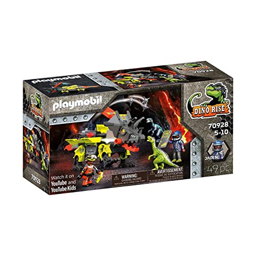 PLAYMOBIL Dino Rise 70928 Robo-Dino Kampfmaschine, Kanonen und Katapult, Spielzeug für Kinder ab 5 Jahren von PLAYMOBIL