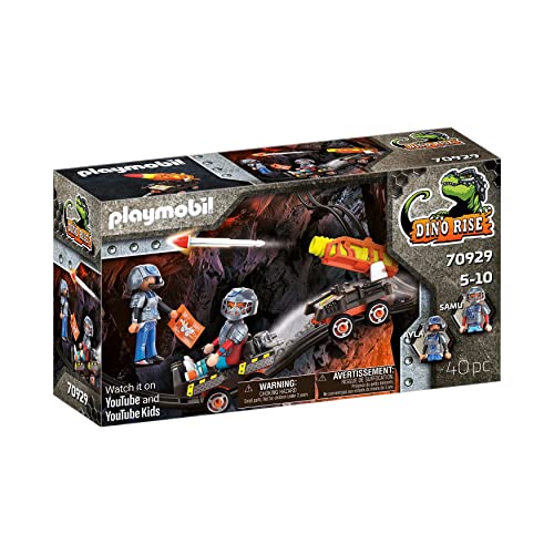 PLAYMOBIL Dino Rise 70929 Raketenkart, Kombinierbar mit Schienenfahrzeugen, Spielzeug für Kinder ab 5 Jahren von PLAYMOBIL