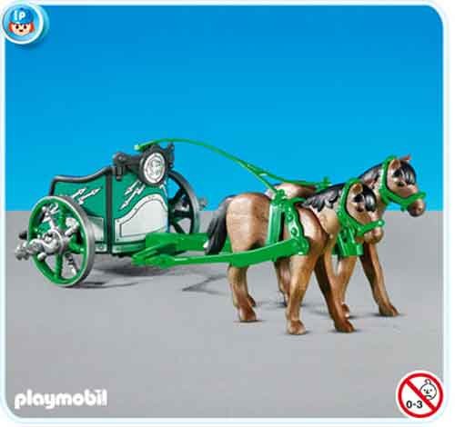 PLAYMOBIL® - 7926 - Römischer Streitwagen in grün - Pferdegespann - Folienverpackung - ohne Karton von PLAYMOBIL