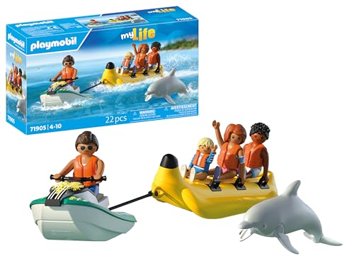 PLAYMOBIL, Vacation on The Beach, Bananenboot-Tour, Spielzeug ab 4 Jahren, Geschenk für Kinder, Fördert Kreativität und Abenteuerlust, Wasserspaß mit Figuren und Jet Ski, 71905 PLAYMOBIL, Vacation on The Beach, Bananenboot-Tour, Spielzeug ab 4 Jahren, Geschenk für Kinder, Fördert Kreativität und Abenteuerlust, Wasserspaß mit Figuren und Jet Ski, 71905 von PLAYMOBIL