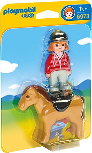 PLAYMOBIL 1.2.3-6973 Reiterin mit Pferd, ab 1.5 Jahren von PLAYMOBIL