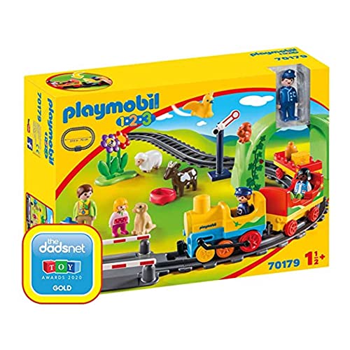 PLAYMOBIL 1.2.3 70179 Meine erste Eisenbahn mit Tunnel, Schienen und 3 Waggons zum Verbinden, ab 1,5 Jahren PLAYMOBIL 1.2.3 70179 Meine erste Eisenbahn mit Tunnel, Schienen und 3 Waggons zum Verbinden, ab 1,5 Jahren von PLAYMOBIL