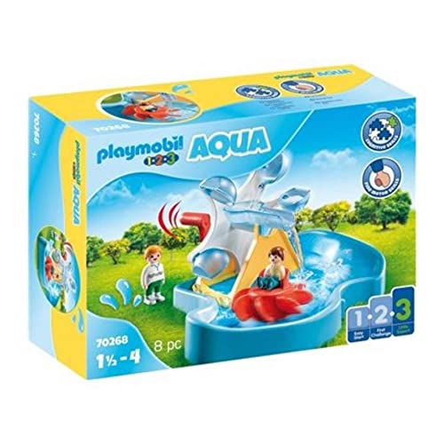 PLAYMOBIL 1.2.3 70268 Wasserrad mit Karussell zum Antrieb des Wassers, ab 1,5 Jahren von PLAYMOBIL