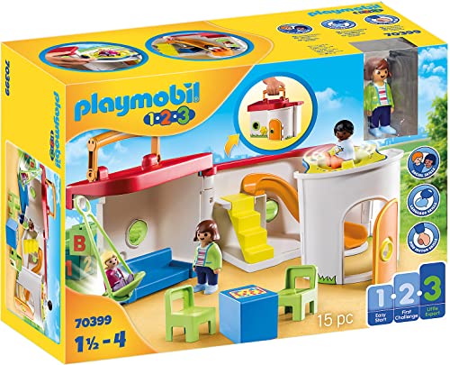 PLAYMOBIL 1.2.3 70399 Mein Mitnehm-Kindergarten mit Schaukel, Karussell und Rutsche, mit Tragegriff zum Zuklappen und Mitnehmen, ab 1 Jahr PLAYMOBIL 1.2.3 70399 Mein Mitnehm-Kindergarten mit Schaukel, Karussell und Rutsche, mit Tragegriff zum Zuklappen und Mitnehmen, ab 1 Jahr von PLAYMOBIL