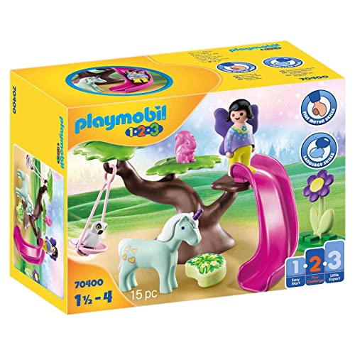 PLAYMOBIL 1.2.3 70400 Feenspielplatz mit Schaukel und Rutsche, ab 4 Jahren PLAYMOBIL 1.2.3 70400 Feenspielplatz mit Schaukel und Rutsche, ab 4 Jahren von PLAYMOBIL