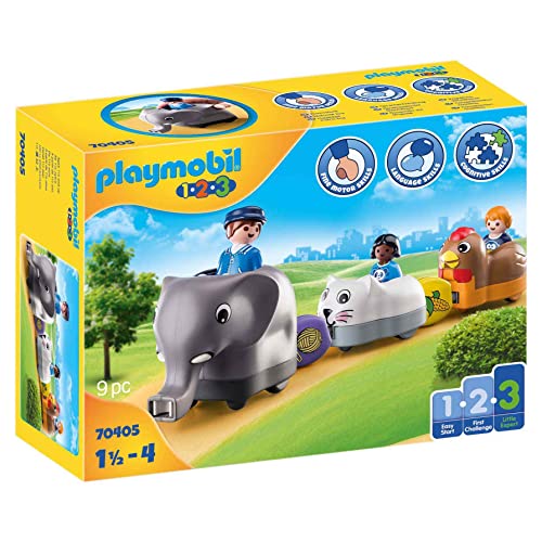 PLAYMOBIL 1.2.3 70405 Mein Schiebetierzug mit 3 Waggons, erweiterbar, ab 1,5 Jahren PLAYMOBIL 1.2.3 70405 Mein Schiebetierzug mit 3 Waggons, erweiterbar, ab 1,5 Jahren von PLAYMOBIL