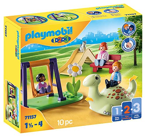 PLAYMOBIL 1.2.3 71157 Spielplatz, Lernspielzeug & Motorikspielzeug für Kleinkinder, Erstes Spielzeug für Kinder ab 1,5 bis 4 Jahre von PLAYMOBIL