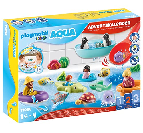 PLAYMOBIL 1.2.3 Aqua 71086 Adventskalender für Kinder: Badespaß, Mit schwimmfähigen Tieren, Badewannenspielzeug, Spielzeug für Kinder ab 1,5 Jahren PLAYMOBIL 1.2.3 Aqua 71086 Adventskalender für Kinder: Badespaß, Mit schwimmfähigen Tieren, Badewannenspielzeug, Spielzeug für Kinder ab 1,5 Jahren von PLAYMOBIL