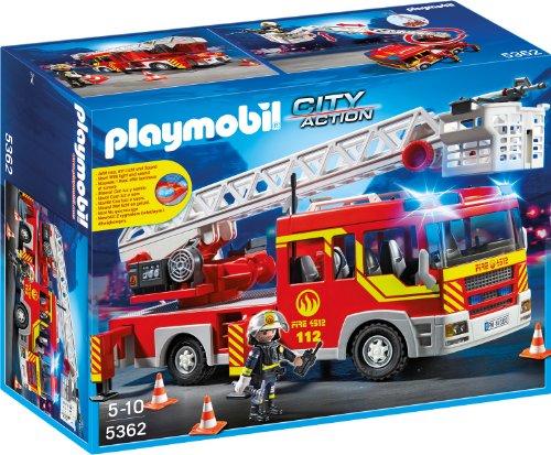 PLAYMOBIL 5362 Feuerwehr-Leiterfahrzeug mit Licht und Sound von PLAYMOBIL