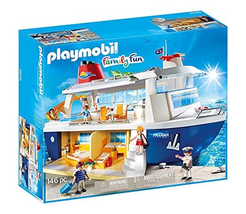 PLAYMOBIL Family Fun 6978 Kreuzfahrtschiff, Inkl. Schwimmfähigem Rettungsboot, Ab 4 Jahren [Exklusiv Bei Amazon] von PLAYMOBIL