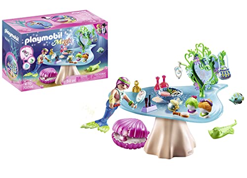 PLAYMOBIL Magic 70096 Beautysalon mit Perlenschatulle, Magische Welt der Meerjungfrauen, Meerjungfrauenwelt, Spielzeug für Kinder ab 4 Jahren von PLAYMOBIL