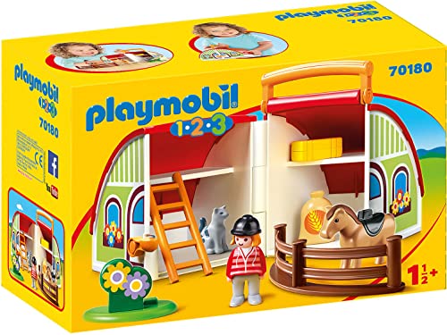 PLAYMOBIL 1.2.3 70180 Mein Mitnehm-Reiterhof mit Zaun, mit Tragegriff zum Zuklappen und Mitnehmen, ab 1,5 Jahre PLAYMOBIL 1.2.3 70180 Mein Mitnehm-Reiterhof mit Zaun, mit Tragegriff zum Zuklappen und Mitnehmen, ab 1,5 Jahre von PLAYMOBIL