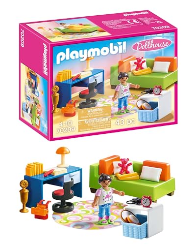 PLAYMOBIL Dollhouse 70209 Jugendzimmer mit Mädchenfigur und Zubehör, Ab 4 Jahren von PLAYMOBIL