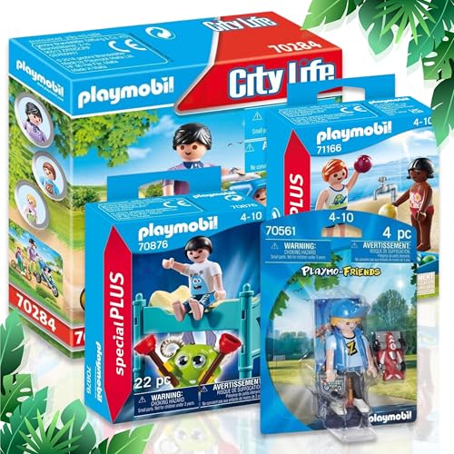 PLAYMOBIL 70284 „Mama mit Kindern 70561 „Teenie mit RC-Car 70876 „Kind mit Monsterchen 71166 „Kinder mit Wasserballons“ – Spielspaß pur für die ganze Familie! von PLAYMOBIL