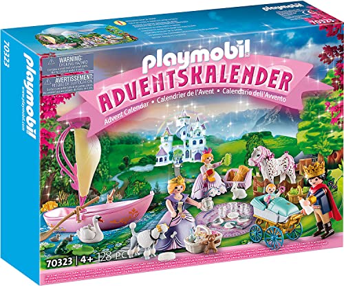PLAYMOBIL Adventskalender 2021 - 70323 Königliches Picknick im Park mit zahlreichen Figuren, Tieren und Zubehörteilen hinter jedem Türchen sowie einem schwimmfähigen Boot, 128-teilig, Ab 4 Jahren PLAYMOBIL Adventskalender 2021 - 70323 Königliches Picknick im Park mit zahlreichen Figuren, Tieren und Zubehörteilen hinter jedem Türchen sowie einem schwimmfähigen Boot, 128-teilig, Ab 4 Jahren von PLAYMOBIL