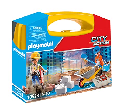 PLAYMOBIL 70528 Carrying CASE Construction SITE, Mehrfarbig, Piccolo von PLAYMOBIL