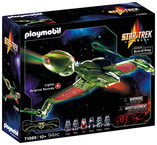 PLAYMOBIL 71089 Star Trek - Klingonenschiff: Bird-of-Prey, Klingonenschiff mit Lichteffekten, Original-Sounds und Sammelfiguren, Für Star Trek-Fans und Kinder ab 10 Jahren [Exklusiv bei Amazon] von PLAYMOBIL