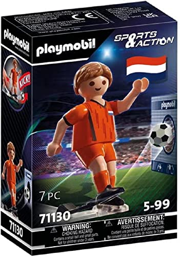 PLAYMOBIL Sports & Action 71130 Fußballspieler Niederlande, mit Kickfunktion und Torwand, ab 5 Jahren PLAYMOBIL Sports & Action 71130 Fußballspieler Niederlande, mit Kickfunktion und Torwand, ab 5 Jahren von PLAYMOBIL