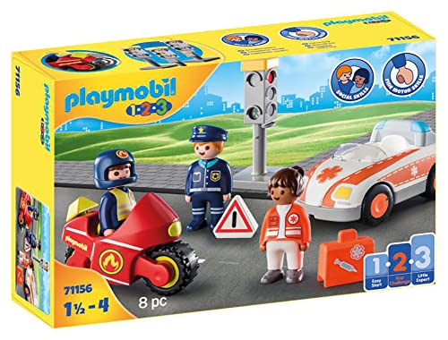 PLAYMOBIL 1.2.3 71156 Helden des Alltags, Lernspielzeug & Motorikspielzeug für Kleinkinder, Erstes Spielzeug für Kinder ab 1,5 bis 4 Jahre von PLAYMOBIL