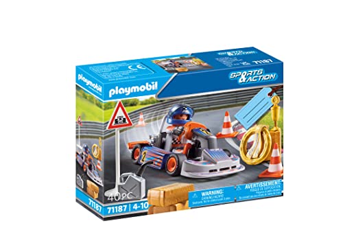 PLAYMOBIL Sports&Action 71187 Racing Cart mit Siegeskranz und vielem weiteren Zubehörteilen, ab 4 Jahren von PLAYMOBIL