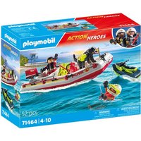 PLAYMOBIL 71464 - Action Heroes - Feuerwehrboot mit Aqua Scooter von PLAYMOBIL