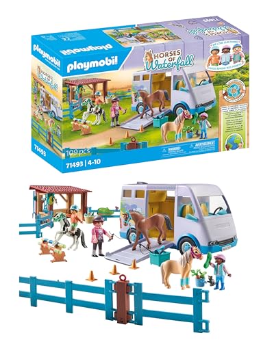 PLAYMOBIL Horses of Waterfall 71493 Mobile Reitschule, spielerisches Lernen des Pferdereitens, Abenteuer auf der Waterfall Ranch, detailreiches Spielzeug für Kinder ab 4 Jahren PLAYMOBIL Horses of Waterfall 71493 Mobile Reitschule, spielerisches Lernen des Pferdereitens, Abenteuer auf der Waterfall Ranch, detailreiches Spielzeug für Kinder ab 4 Jahren von PLAYMOBIL
